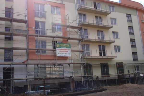 Elewacja budynku mieszkalno-usługowego przy ul. Grunwaldzkiej 45 w Świnoujściu