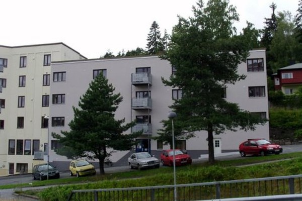 Docieplenie elewacji budynku mieszkalnego w Drammen, Norwegia