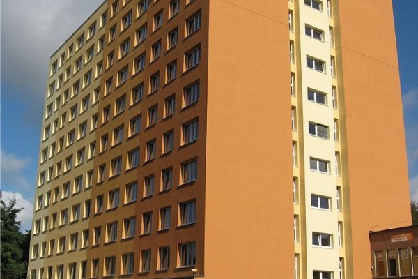 Elewacja studenckiego Domu Marynarza "Pasat" w Szczecinie