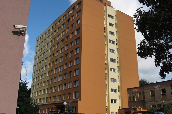Elewacja studenckiego Domu Marynarza "Pasat" w Szczecinie